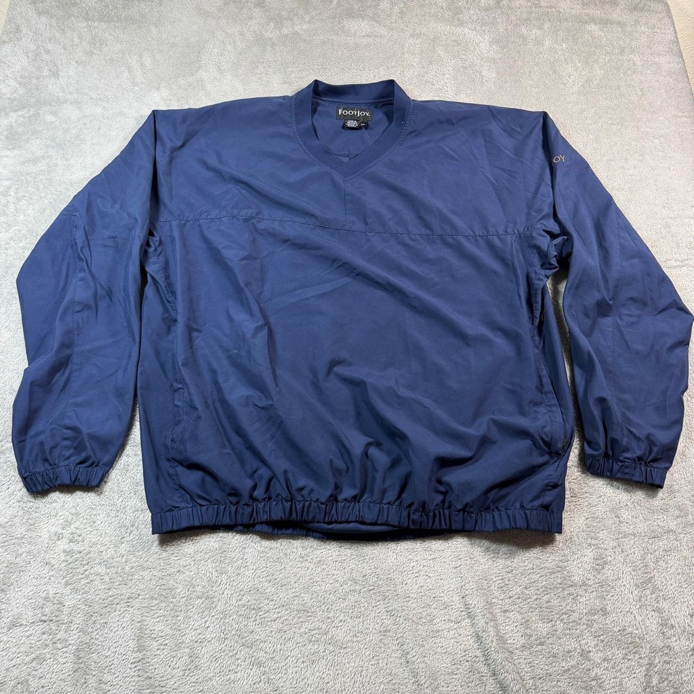 FootJoy Windbreaker‎ Pullover Mens XL Blue Lightweight Golf Pockets